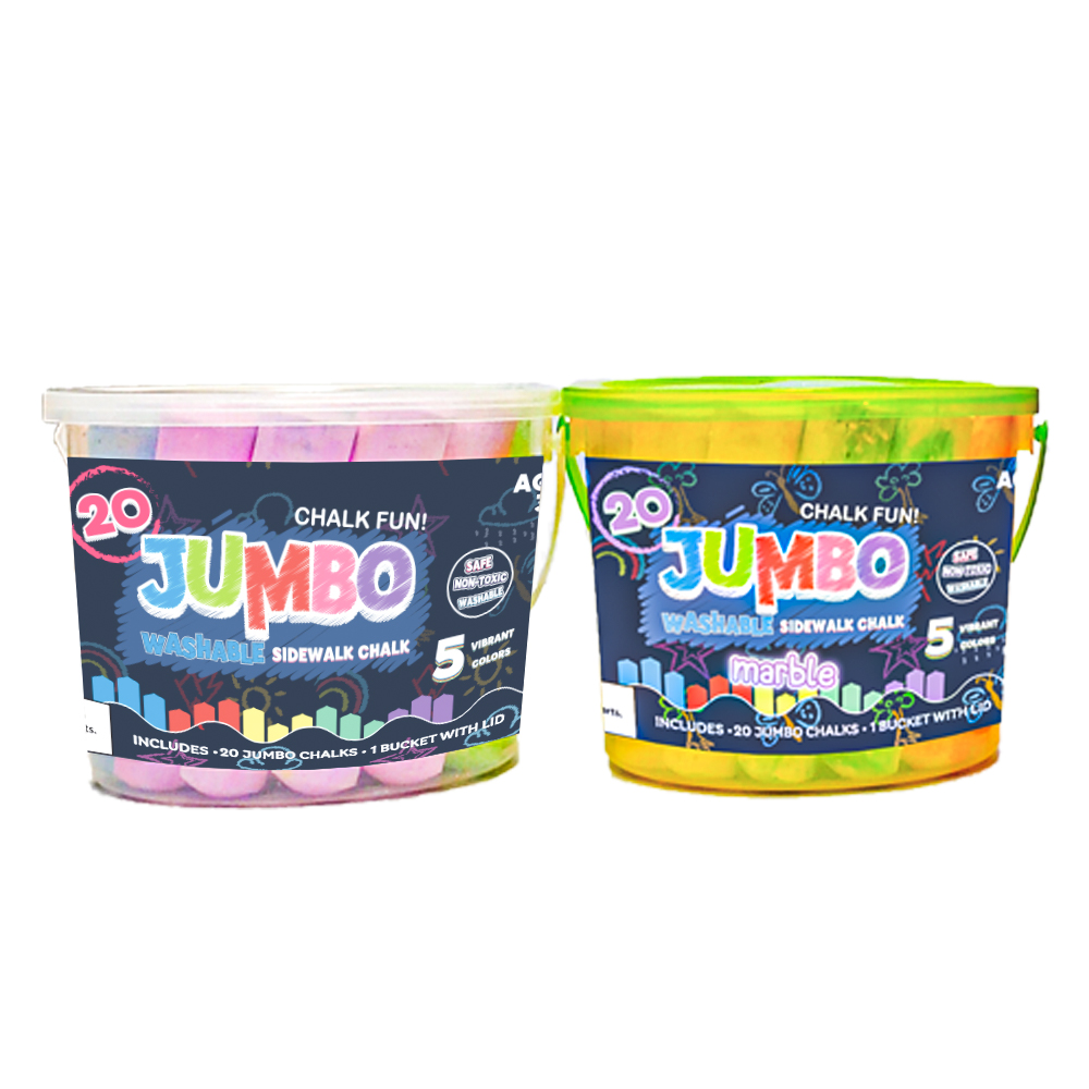 Оптовая продажа, 4 коробки, мелок для тротуара Jumbo для 3 + детей