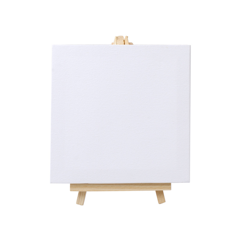 Wooden Canvas Frame And easel Set, 10CM Mini Desktop Phone Holder, Children's DIY Graffiti Art Supplies