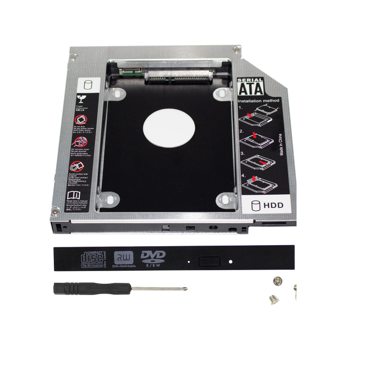Алюминиевый 9,5/12,7 мм Hdd Caddy 2,5 дюймов SATA I/II/III/HDD/SSD Оптический отсек второй HDD Caddy Tray для ноутбука