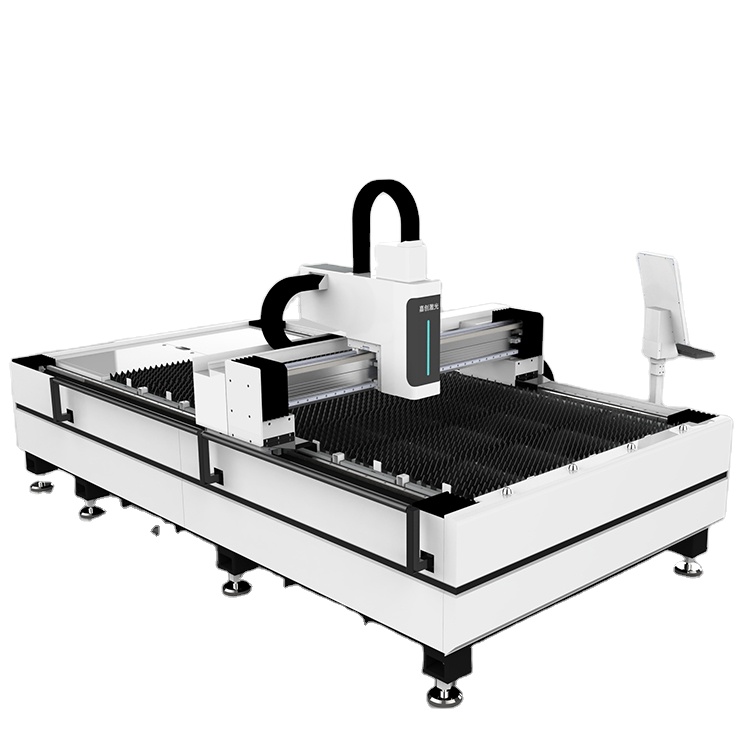 High-power fiber laser cutter for multi-layer metal sheets with anti-collision cutting head technology