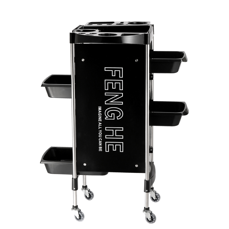 Barber Salon Hairdressing Plastic PU wheels wig accessories hair salon trolley