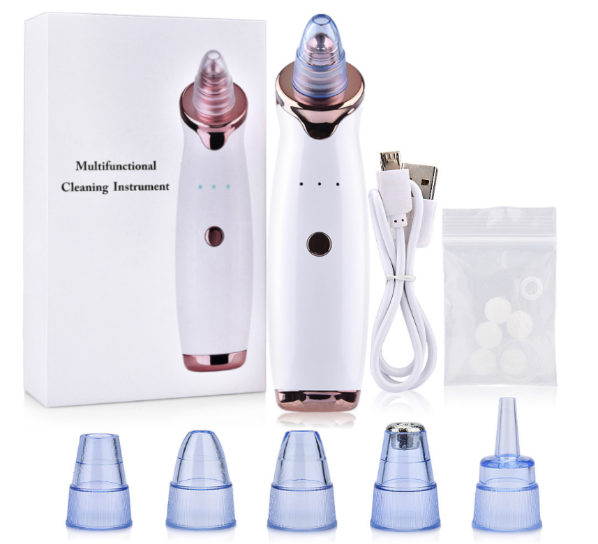 Multifunctional Home Use Rechargeable Cleaning Electric Facial Acne Beauty Instrument Machine Suction Vacuum Blackhead Remover