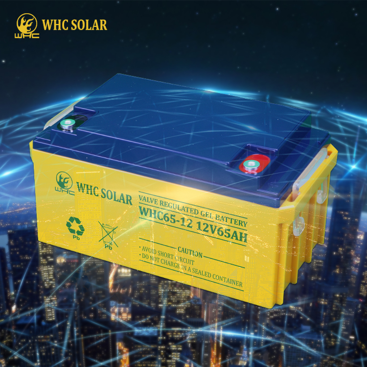 WHC SOLAR factory price 12v 65ah 200ah solar gel battery deep cycle inverter portable lead acid batteries