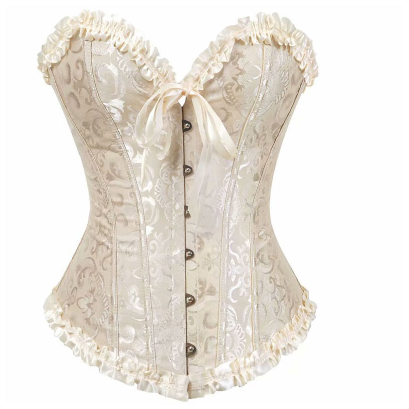 Corsets Bustiers lingerie Bra Printed Floral Mesh Waist Trainer For Busty Women With Steel Bones Cellulite Messager Body Shaper
