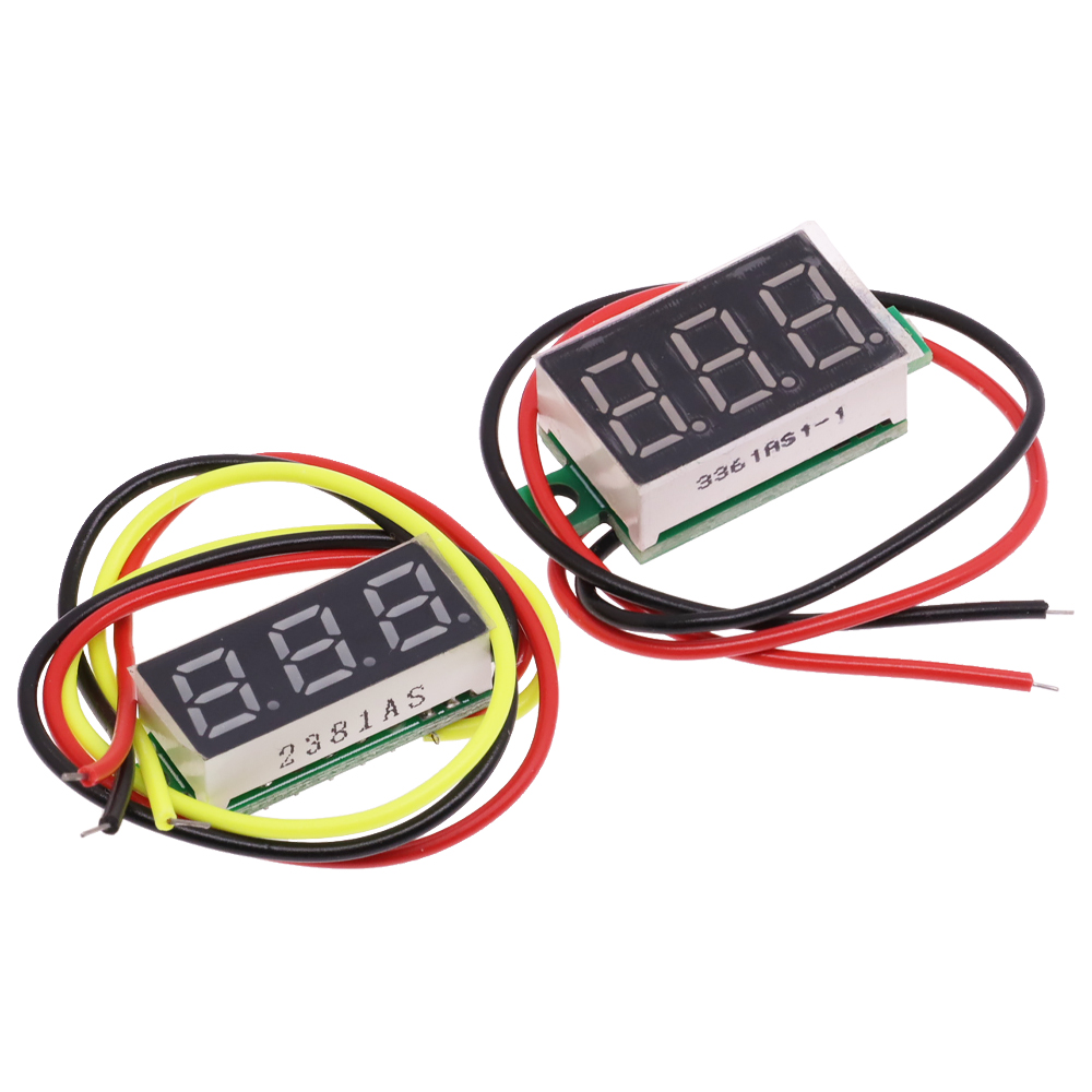 0,28 дюймов 0,36 DC 0-100V 2 линии 3 провод мини-датчик напряжения постоянного тока Вольтметр головка дисплея СИД панельный цифровой измерительный прибор детектор инструменты
