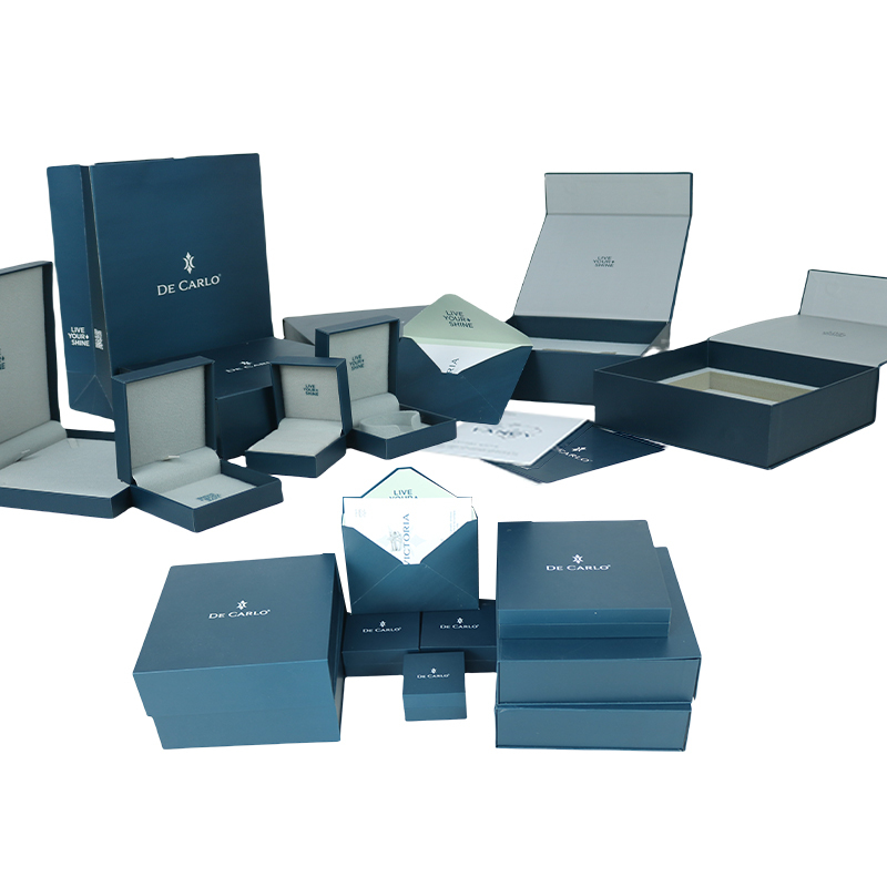 Jewelry Box Custom Logo Hot Stamping Book Shape Velvet Gift Jewelry Ring Drawer Box Packaging Luxury With Bag For Necklace