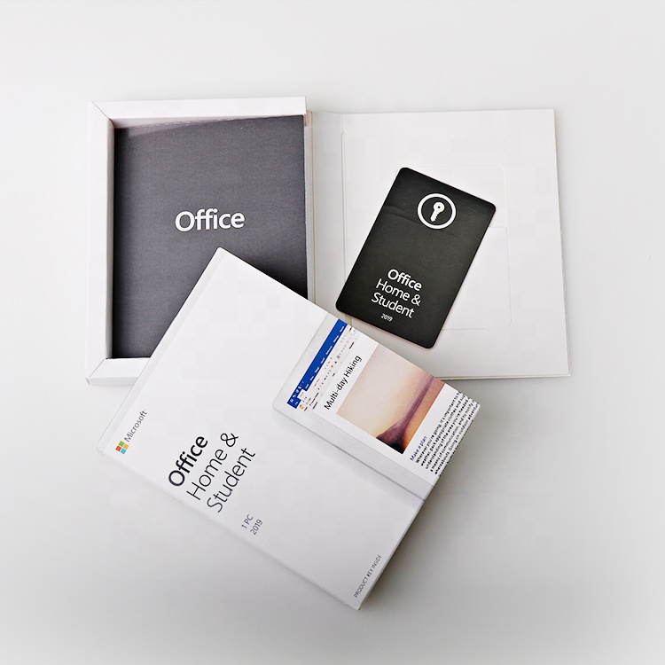 Недорогая операционная система Microsoft Office 2019, программное обеспечение для дома и студента, розничная продажа, box Office 2019