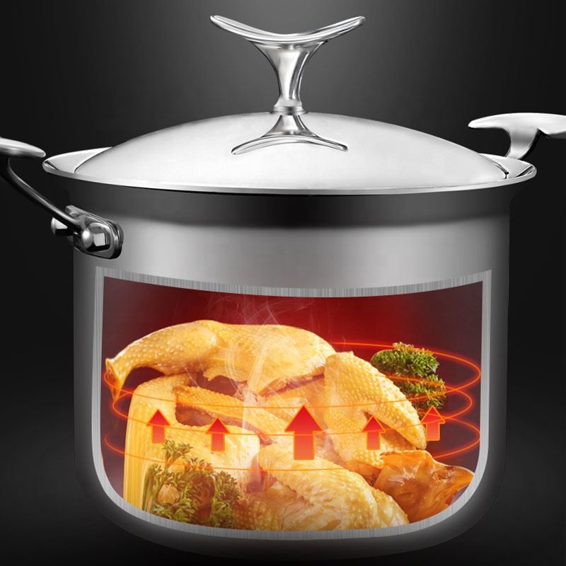 Wholesale High Quality Cookwares Kitchen Pots Stainless Steel Soup Pot Cookware Aluminum Stock Pots
