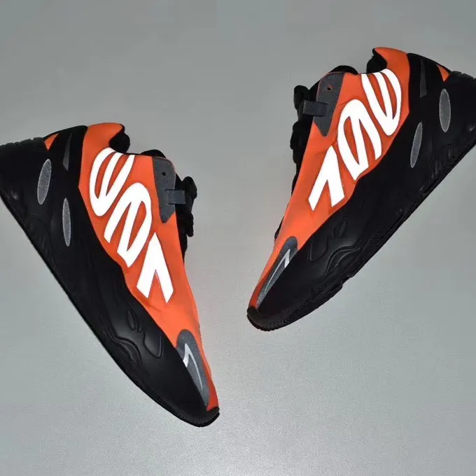 Со склада X Светоотражающие кроссовки Yezzys 700 Mnvn Fv3258 оранжевая модная обувь Yeeyz сапоги 350 V2 Aglet баскетбольные Дизайнерские кроссовки