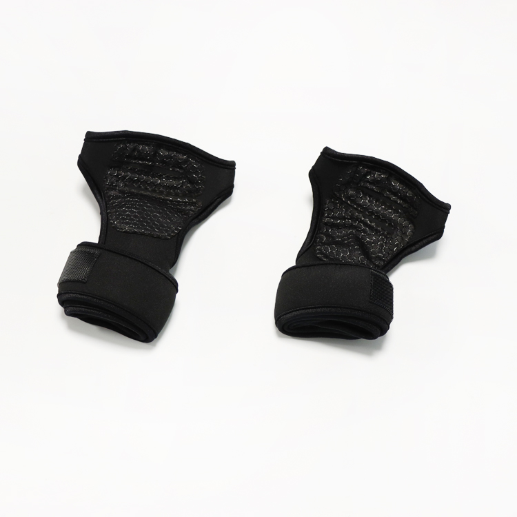 Customized OEM Amazon Manufacturer Men Weight lifting Gloves For Gym Four Finger Grey And Black