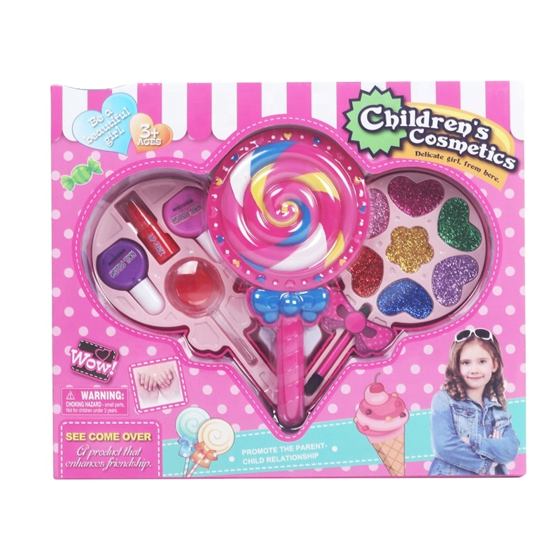OEM ODM Children's Makeup,Girls Cosmetics Play Set Toys Washable & Non Toxic Princess Real Makeup Kit For Kids
