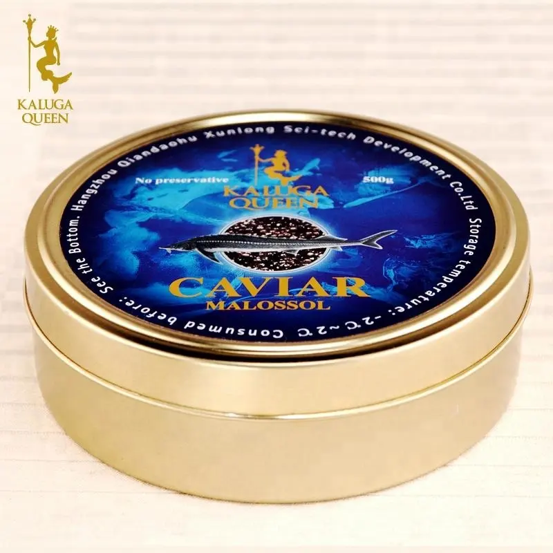 Hot sale delicious fresh healthy KalugaQueen light grey gold sturgeon caviar