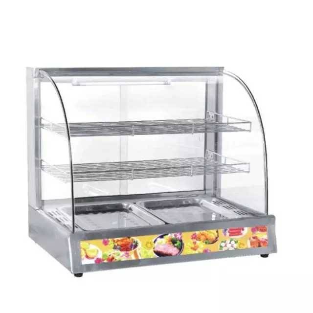 Stainless Steel 201 Surface Commercial Restaurant Food Display Warmer Catering Kitchen Pie Warming Showcase