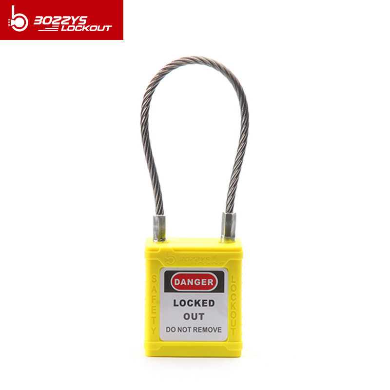 OEM manufacturer Keyed Alike loto cable Padlock with 150mm Wire Shackle for Industrial lockout-tagout