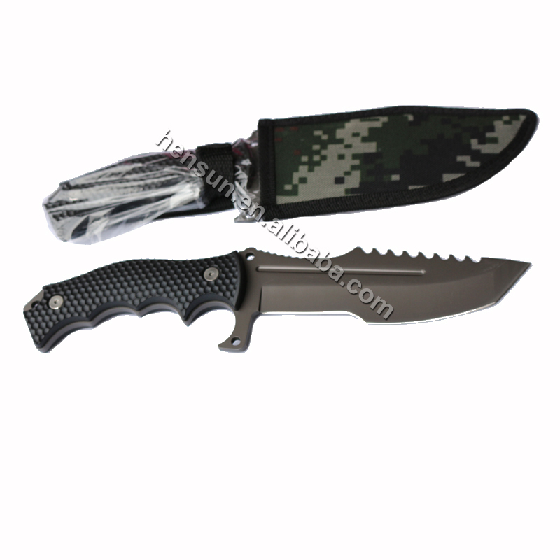 5.9''Blade Fixed Blade Survival Outdoor Machete Knife with plastic Handle Hunting Tactical Knives With nylon Sheath