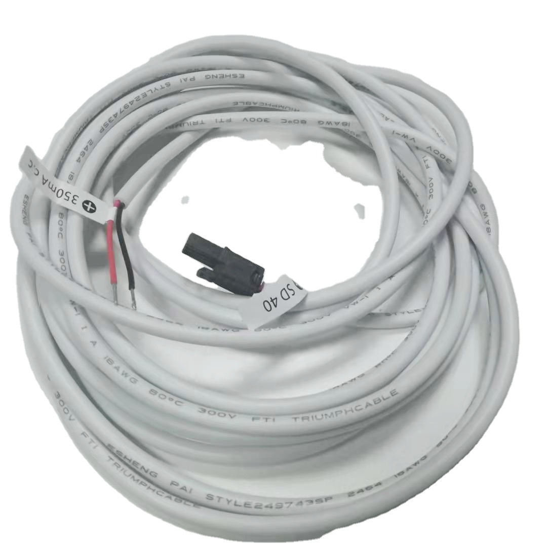 Custom 22 AWG White Round extension cable Wire Harness