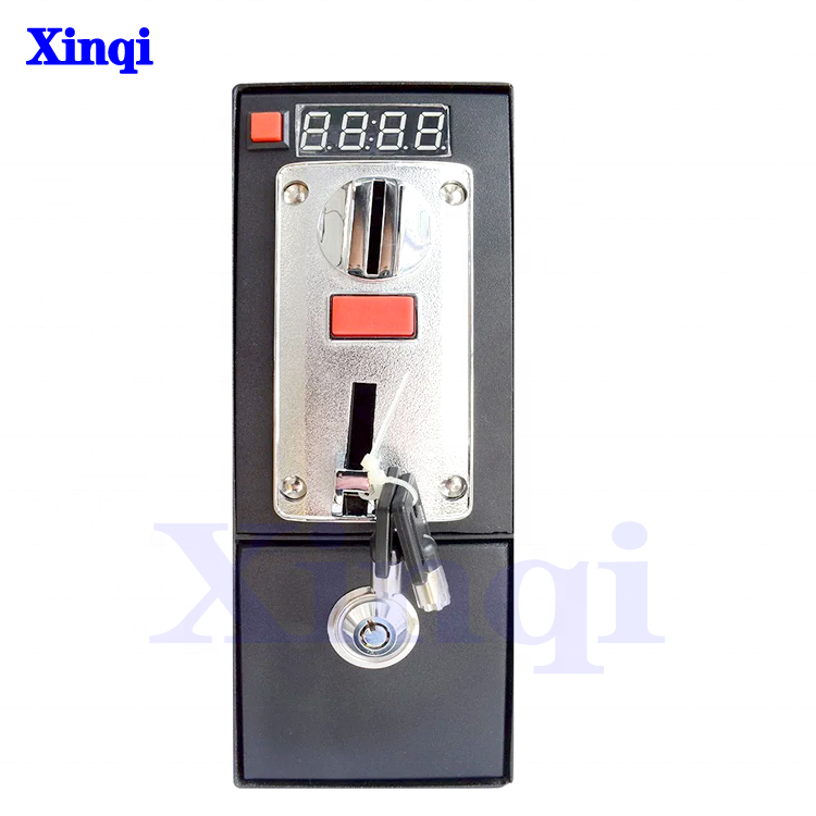 Coin Operated Timer Control Box Multi Coin Acceptor Power Supply with Push Button