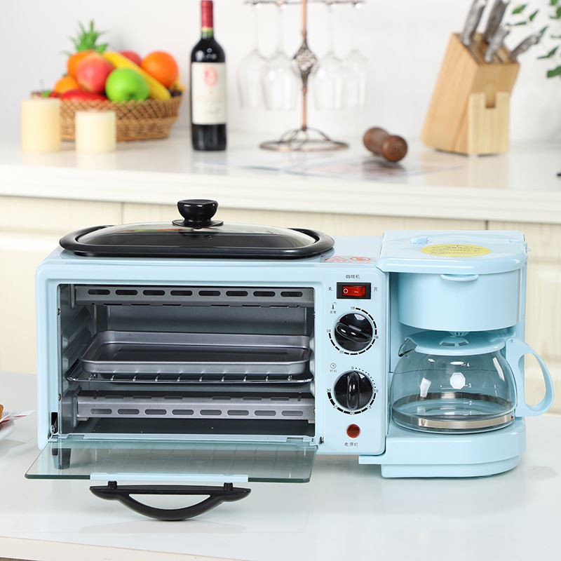 Hot Sale Cooking Frying Pan Toaster Oven Coffee Maker 3 In 1 Breakfast Makers