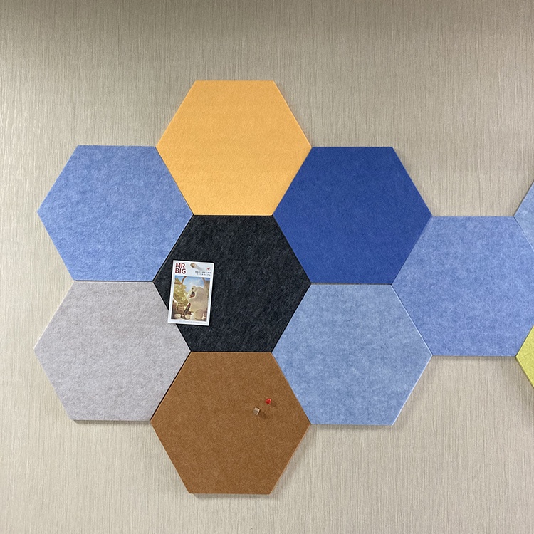 Wholesale eco friendly hexagon felt pin board for home school office