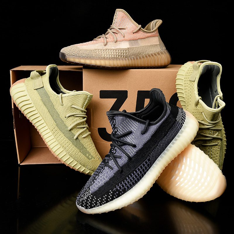2021 new custom design original custom brand logo reflective Yeezy 350 V2 breathable men's running shoes sneakers