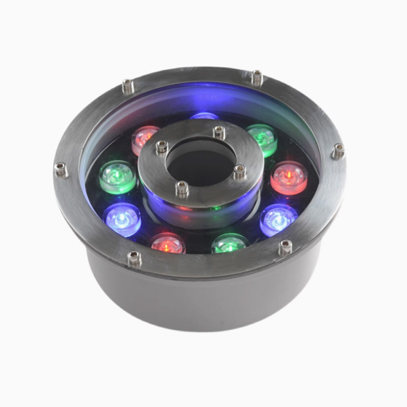 Outdoor RGBW Colorful LED Fountain Lights IP68 Waterproof Stainless Steel Pool Lamps DC 24V Landscape Lighting for Pools