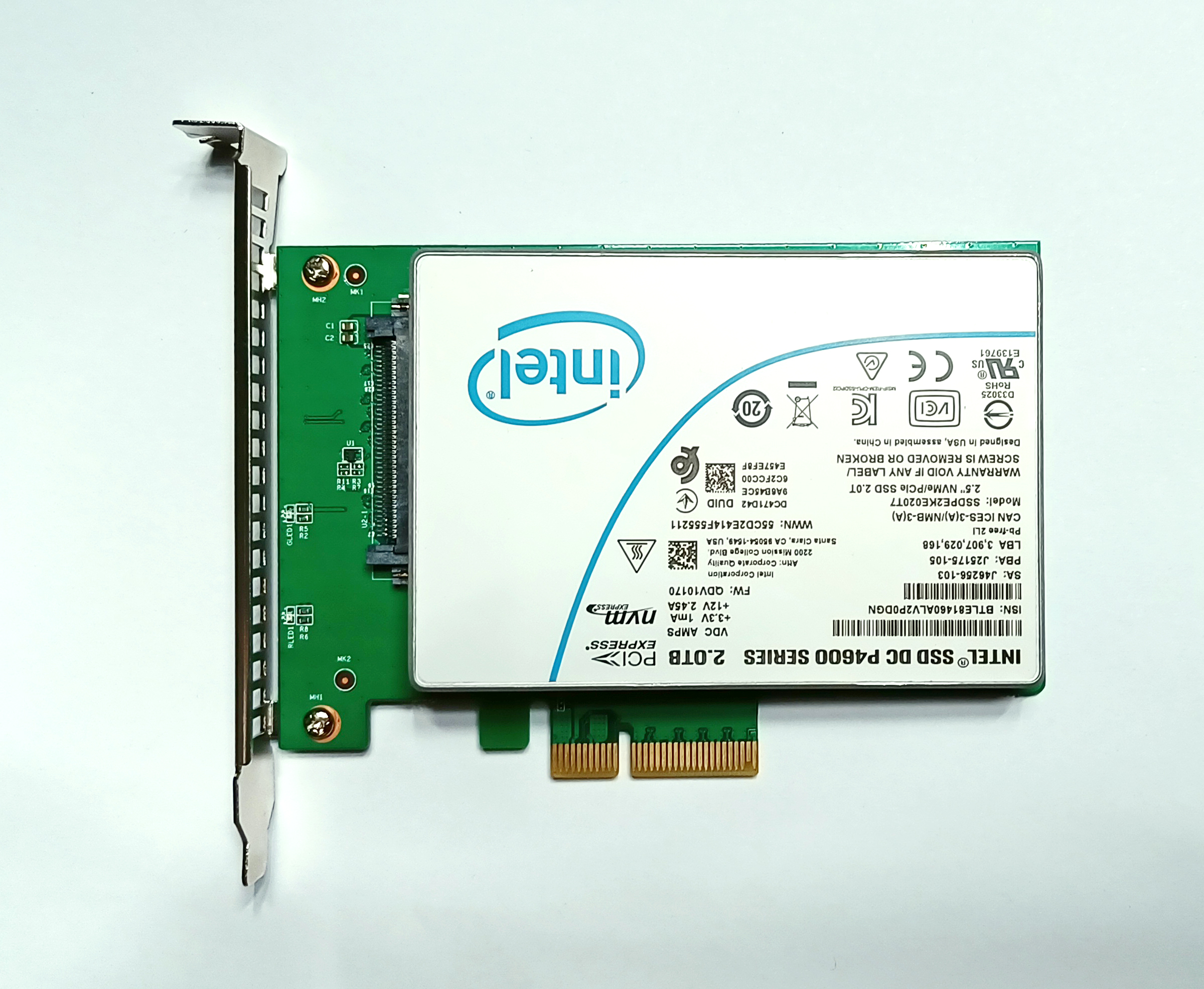 PCIE -U.2-132 PCIe 3.0 x4 Carrier Adapter Card - NVMe 2.5-inch U.2 (SFF-8639) SSD