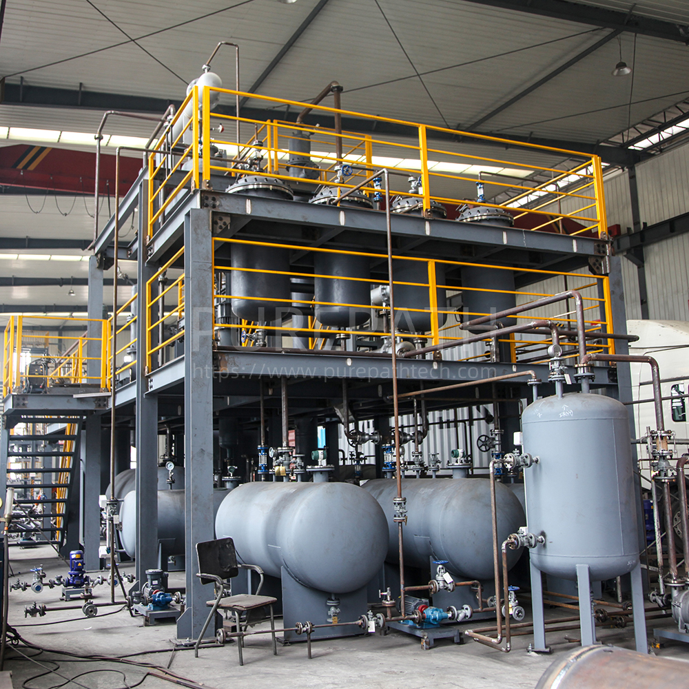 Waste Lube and Used Motor Oil Cracking Distillation to New Diesel Fuel Oil for Black Oil Regeneration