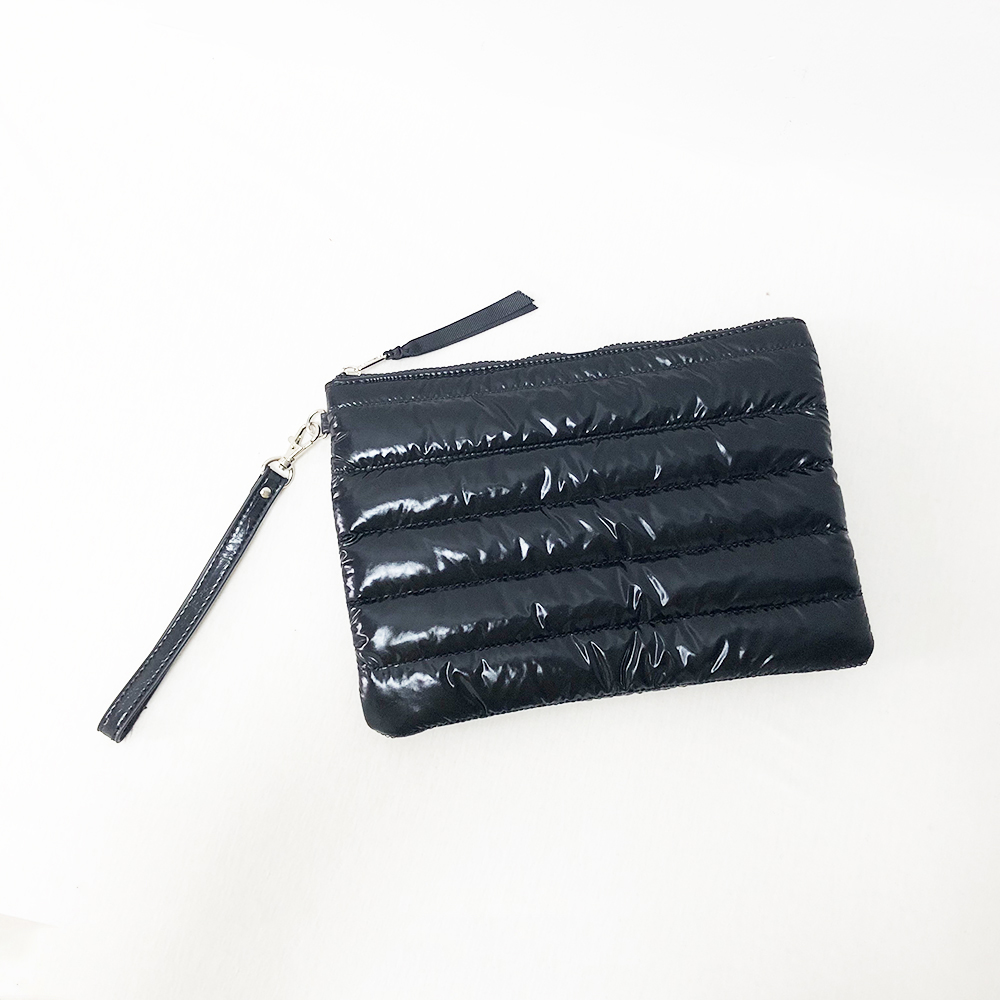 Solid Color Clutch Evening Handbag Summer Bag Puffer Hand bag Womens Nylon Bag