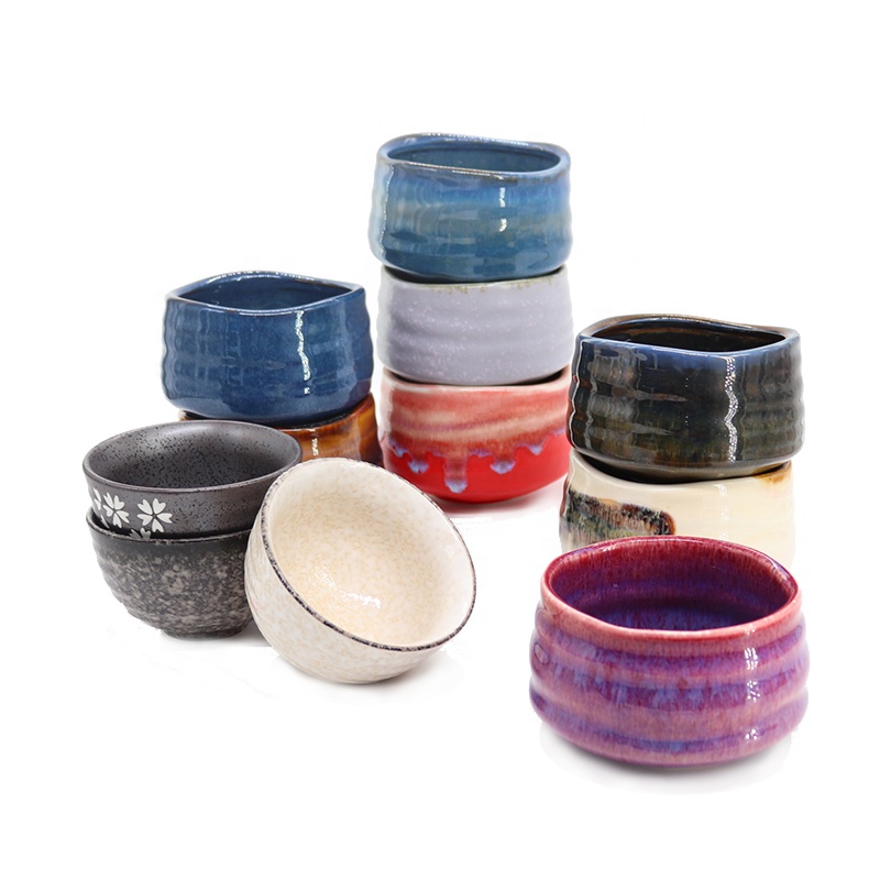 Цветная Керамическая Чаша chawan, Японская чаша для чая маття для домашнего использования