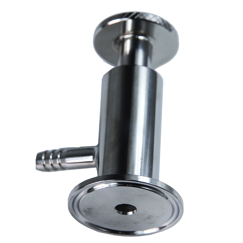Stainless steel CF8 CF8M quick intall ferrule clamp M threaded stainless steel sampling valve for food pharmaceuticals