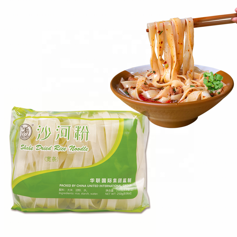 OEM Factory Shahe Chinese Traditional Thick Dried Pho Rice Noodles for Soup