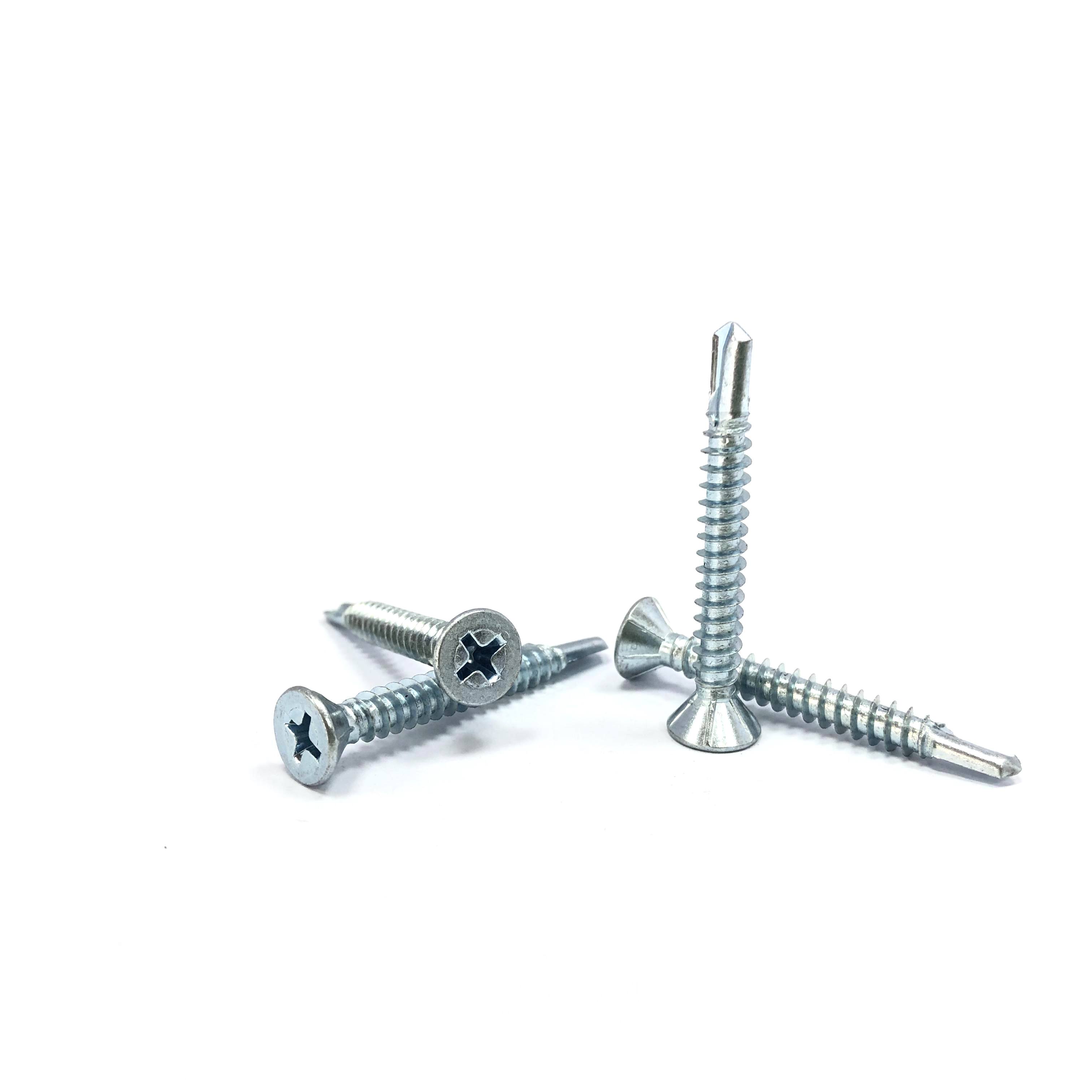 High Performance New Fashion Zinc Plated Bottom Price Indented Flat Head Csk Self Drilling Screw
