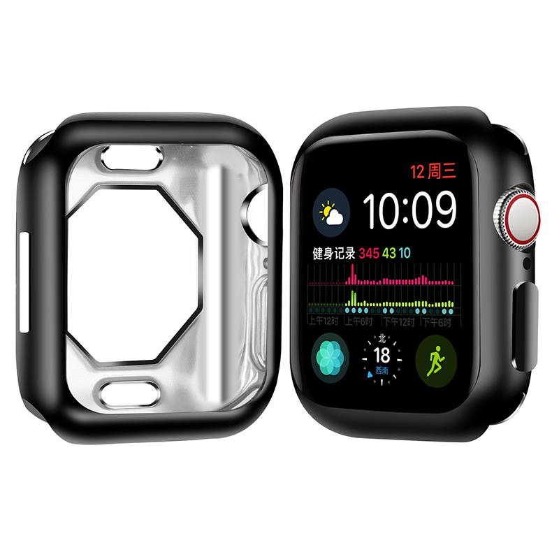 Защитный чехол для часов Apple Band iWatch Series 7, стильный мягкий резиновый чехол из ТПУ с гальваническим покрытием и защитой от падения