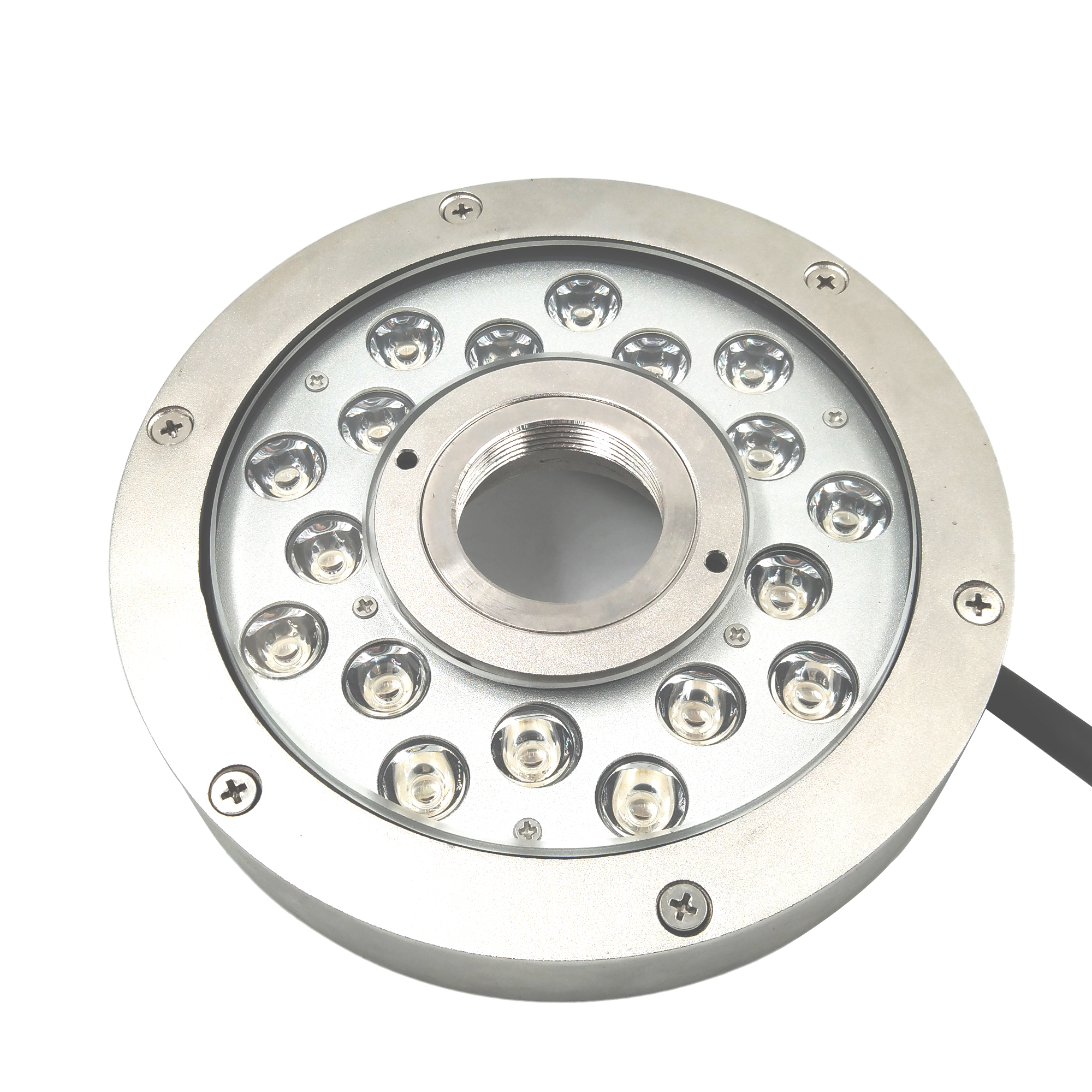 Водонепроницаемые подводные светодиодные фонари IP68 RGB DMX из нержавеющей стали 316L, 24 В постоянного тока