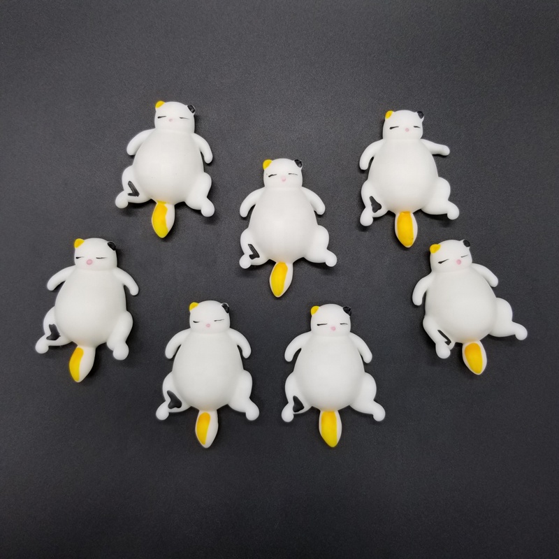Wholesale Promotional Hot Selling Novelty Animal Mochi Lazy Cat Squeeze Soft TPR Cat Toy Animal Toys Mochi Soft Toy For Kids