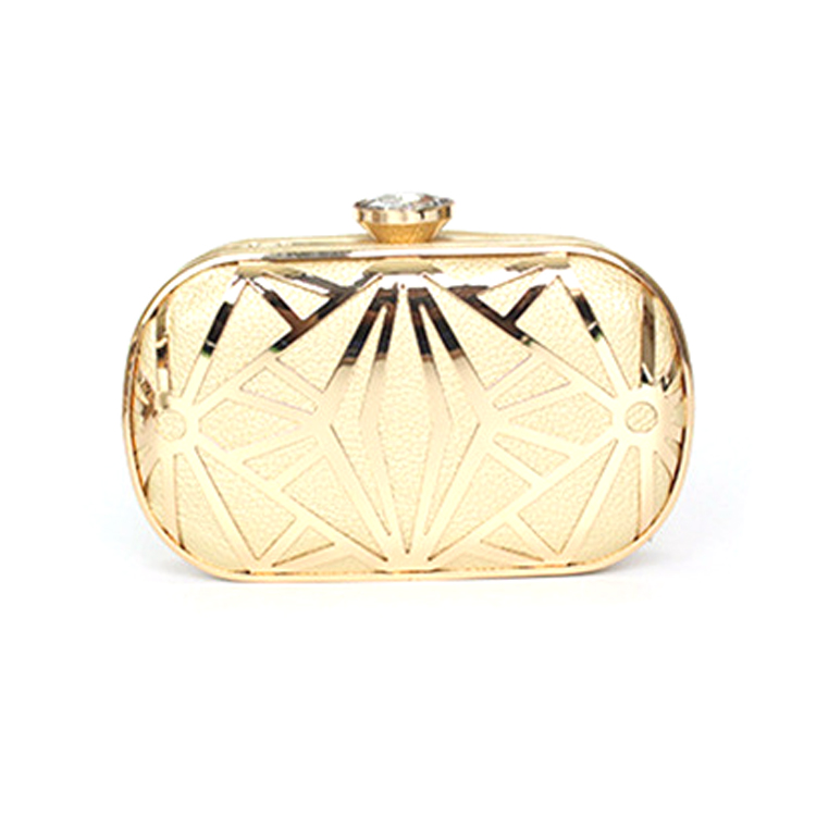 In Stock Pu Material With Metal Fancy Party Clutch Evening Bags Female Evening Bags