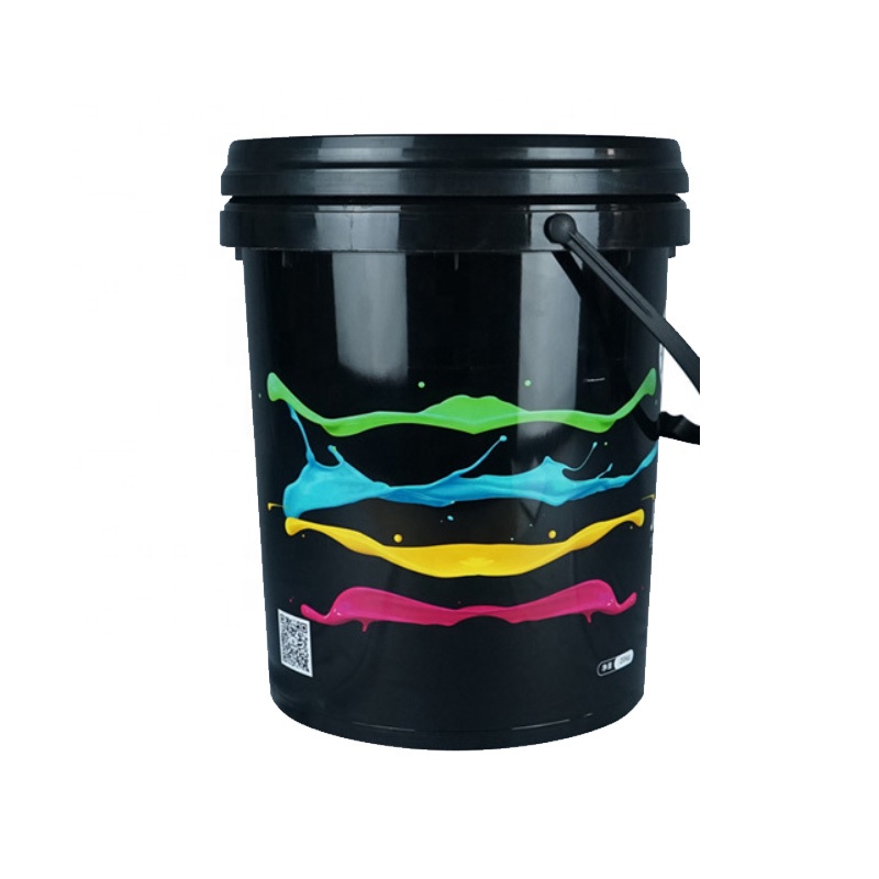 3.5 Gallon white HDPE plastic bucket with wire handle &lid with sealing strip