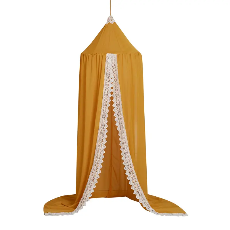 Amazon Hot Sale Dome Hanging Kid's Crib Canopy Chiffon Lace Tent Bed Canopy Baby Mosquito Net