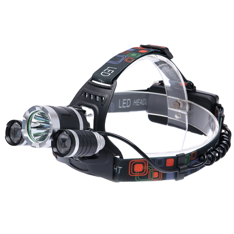 Supply high-power three-head T6 strong light charging outdoor camping 3LED waterproof aircraft lamp hunting lamp
