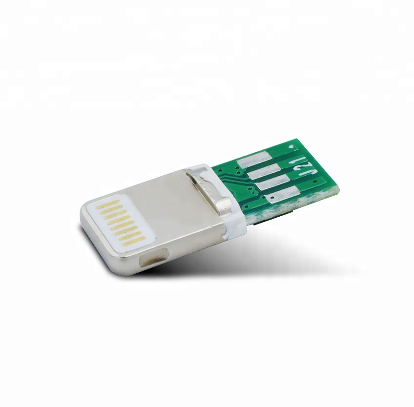 Оптовая продажа, 8-контактный Штекерный usb-разъем для iphone/apple