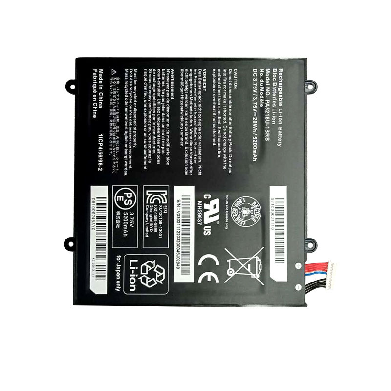 Brand new PA5218U Laptop Battery for Toshiba Excite A204 Excite A204 AT10-B 3.75V 20WH Rechargeable Li-ploymer Battery
