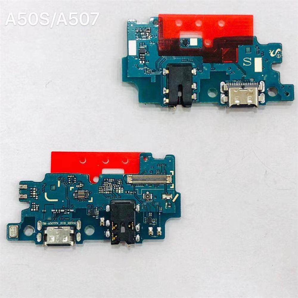 Зарядный порт для мобильного телефона, гибкие кабели для Samsung A50s A507, маленькие детали, разъем для зарядки
