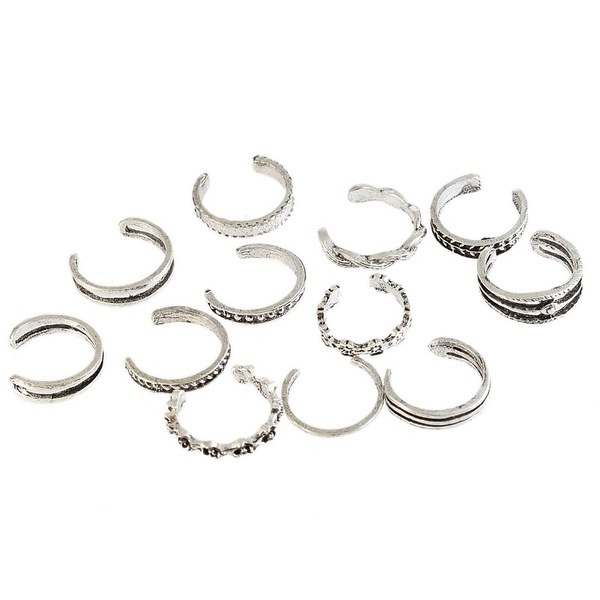 Silver color Teardrop Knuckle Ring Sterling Silver Toe Ring