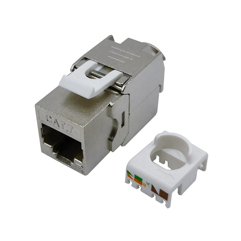 Цинковый сплав Cat7 экранированный Keystone Jack AMP Тип STP FTP Cat7 RJ45 Keystone модульный Jack