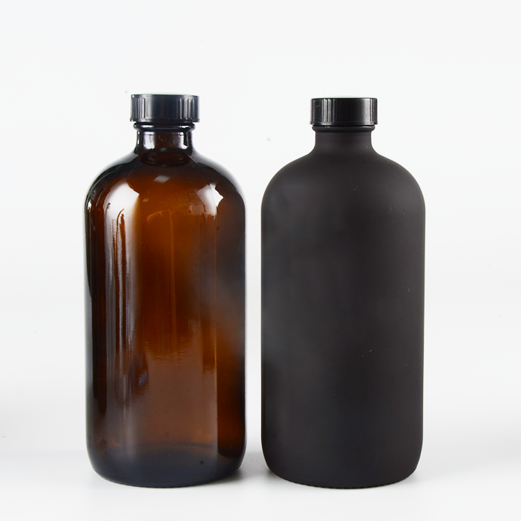 500 мл пустая Янтарная стеклянная холодная Варка Кофе Молоко чай kombucha стеклянная Бостонская бутылка