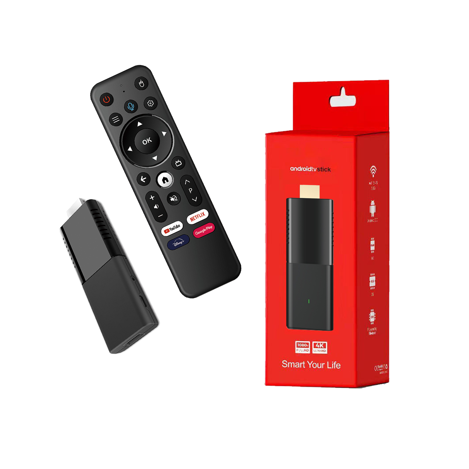 Fire TV Stick Q3 iATV H313, Android 10, Dual Wifi с откидной спинкой, 2,4G, 5G, 4K, BT, USB, RAM 2GB, ROM 8GB, quad Core Set-Top Box, Mi Box