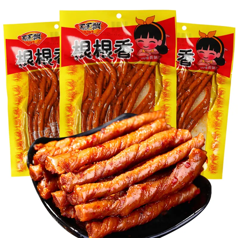 Hot Selling Chinese Snack Spicy Stripe Bean Products Spicy Vegan Food Snack Latiao Exotic Gluten Snack Gourmet Food Wholesale