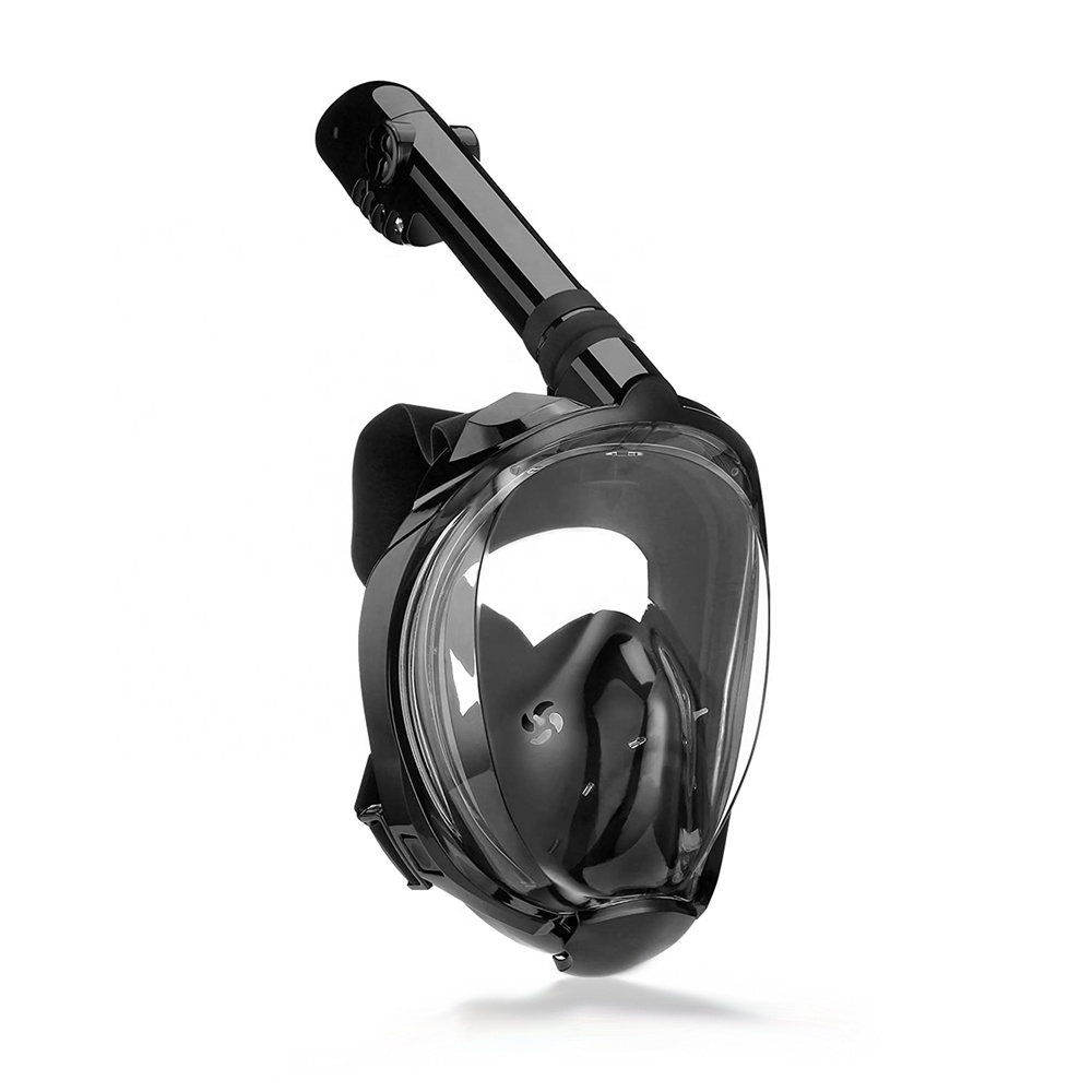Full Face Mask Snorkeling Diving Mask Snorkel with Action Camera Mount Easy Breath Anti-Fog Anti-Leak