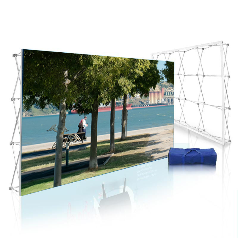 8ft 10 Ft Trade Show Backdrop Wall easy Pop Up Equipment Display Racks For Advertising Exhibition Shops Display Stand Banners