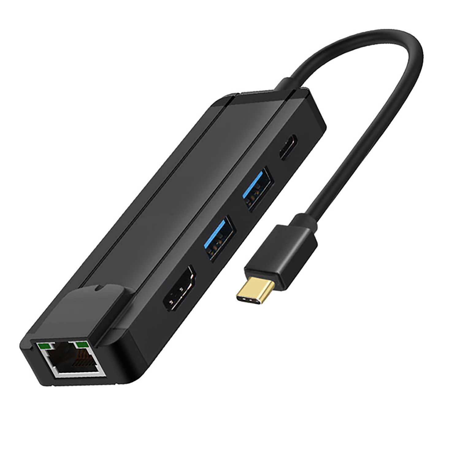 Новое поступление 2020, многофункциональный USB 5 в 1, концентратор Type-c в HDMI LAN и USB Type C, концентратор адаптера для Macbook
